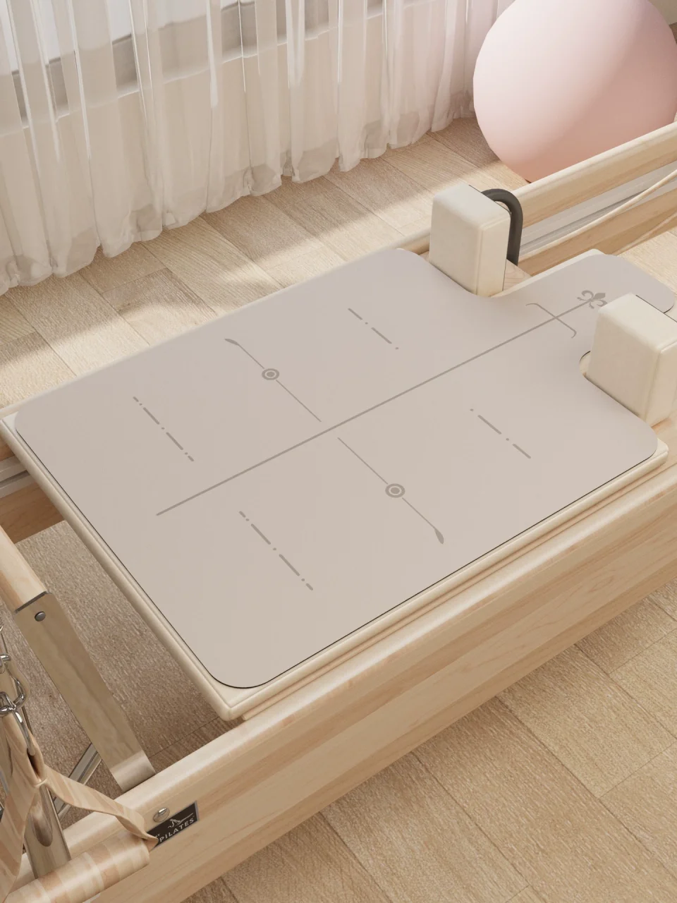 Chilaier PU Reformer Mat in use on a reformer