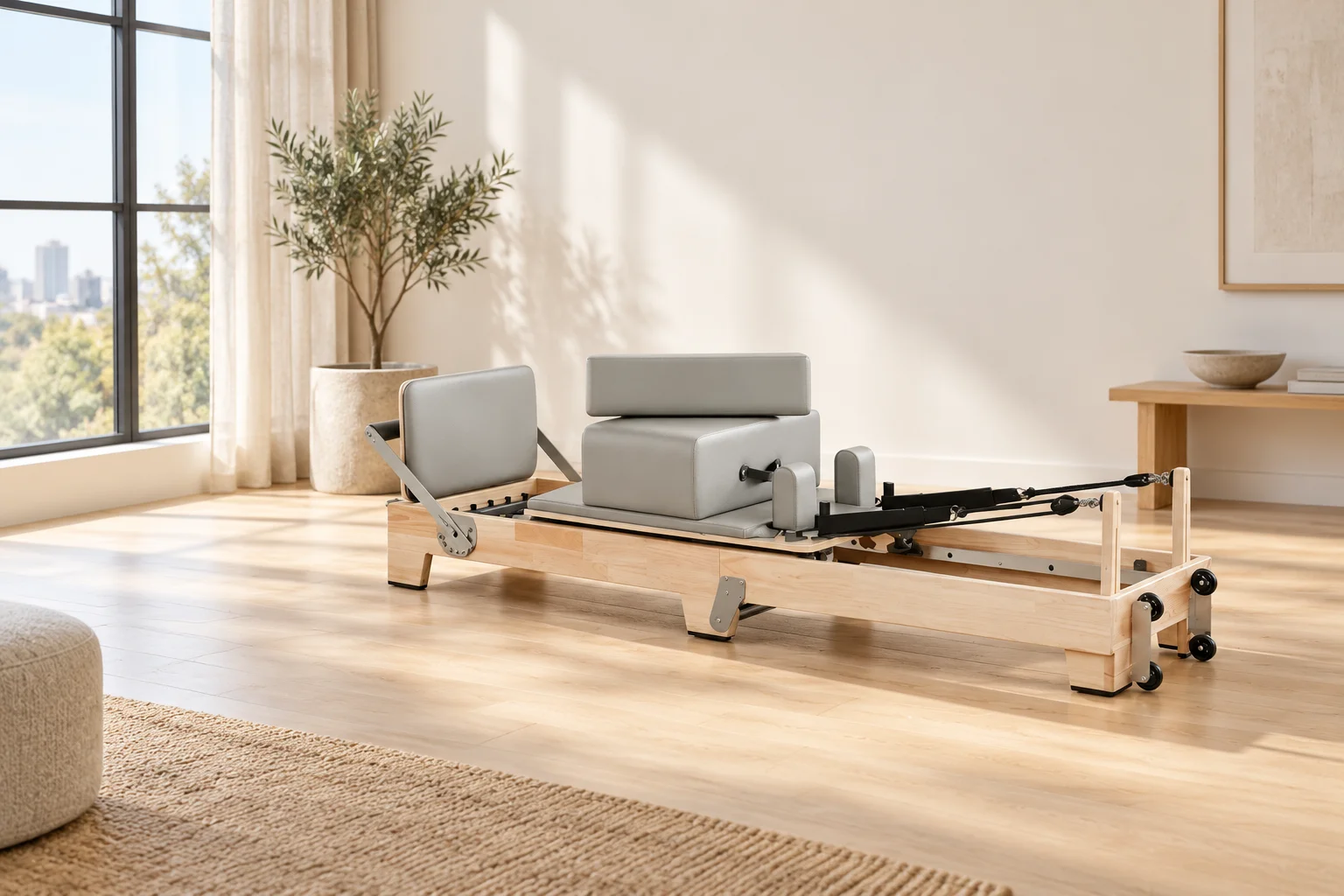 MJD-W55A Maple Folding Reformer — styled room setting